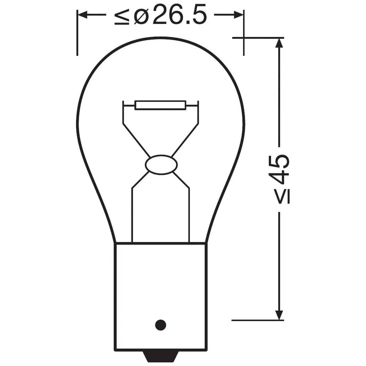 Imagine produs: Bec P21W 12V 21W BA15s ORIGINAL LINE OSRAM (7506-02B)