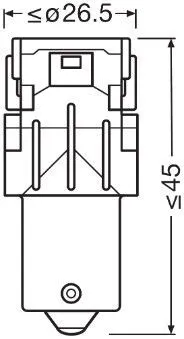 Imagine produs: Bec P21W 12V 1,9W BA15s LEDriving SL LED OSRAM (7506DWP-02B)