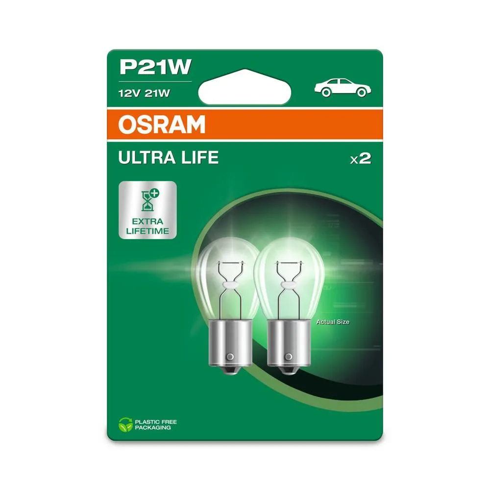 Imagine produs: Bec P21W 12V 21W BA15s ULTRA LIFE OSRAM (7506ULT-02B)