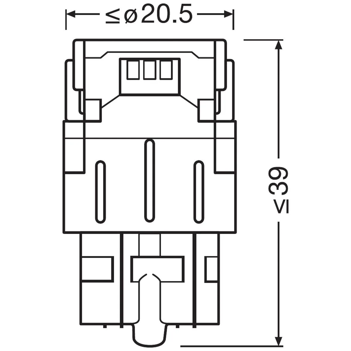 Imagine produs: Bec W21/5W 12V 1,9W W3x16q 6000K LEDriving SL LED OSRAM (7515DWP-02B)