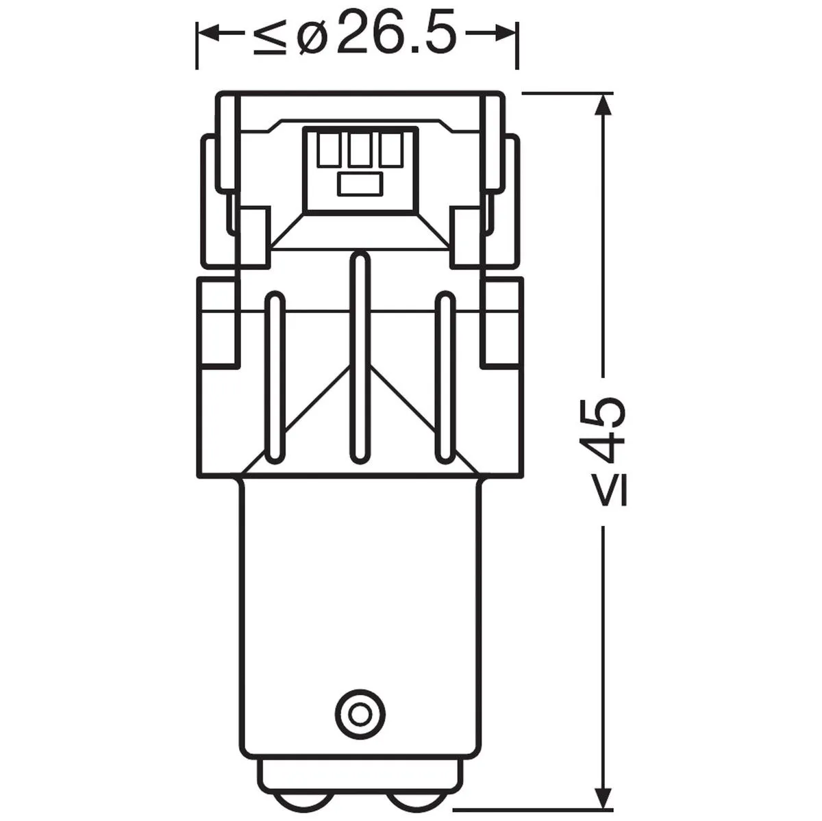 Imagine produs: Bec P21/5W 12V 1,4W BAY15d LEDriving SL LED OSRAM (7528DRP-02B)