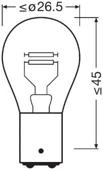 Imagine produs: Bec P21/5W 12V 21/5W BAY15d ORIGINAL OSRAM (7528)