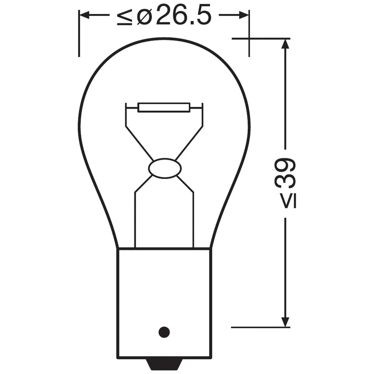 Imagine produs: Bec R15W 24V 15W BA15s ORIGINAL LINE OSRAM-CARGO (7529)