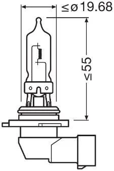 Imagine produs: Bec HB3 12V 60W P20d 4200K Halogen NIGHT BREAKER LASER +150% OSRAM (9005NL-HCB)