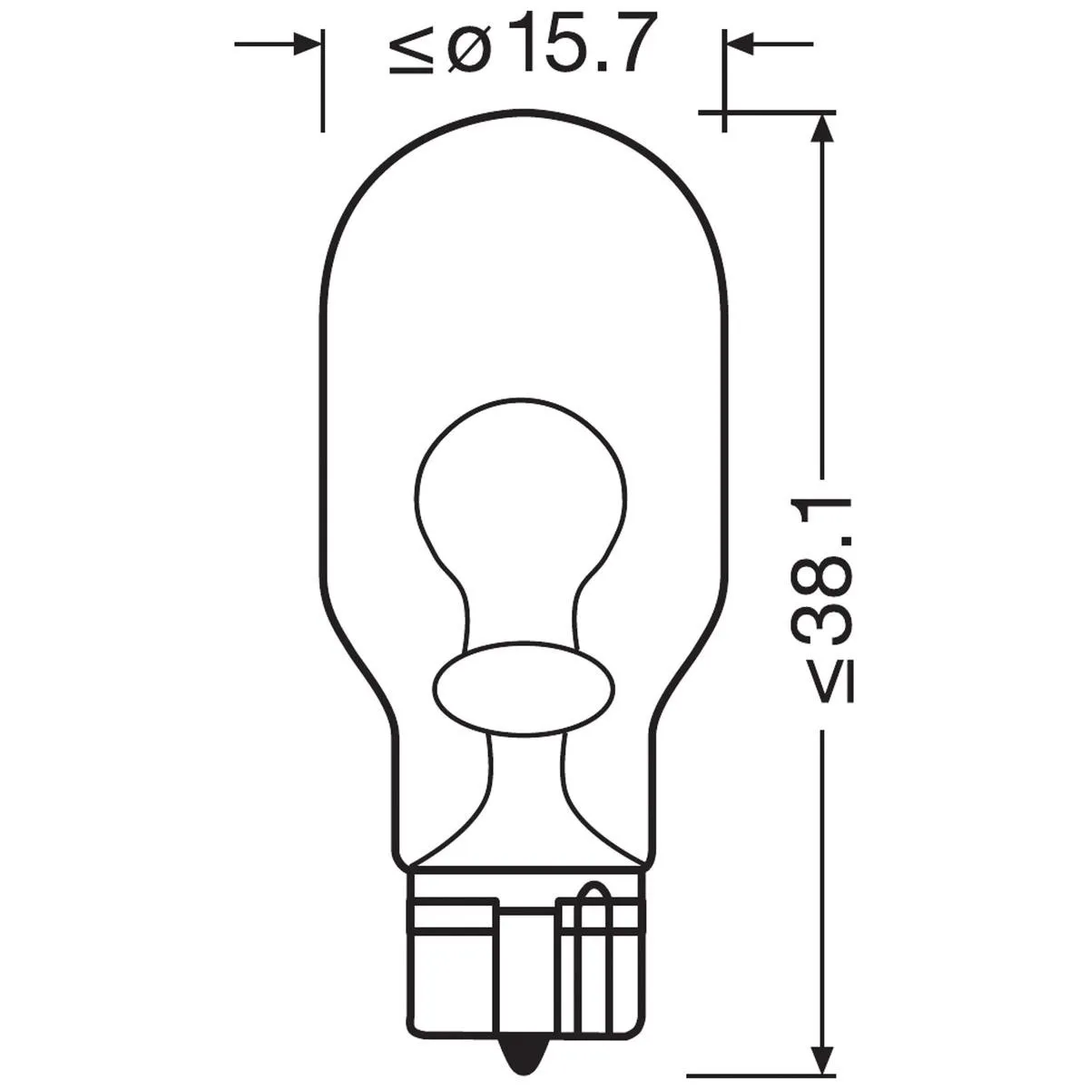 Imagine produs: Bec W16W 12V 16W W2,1x9,5d ORIGINAL LINE OSRAM (921-02B)