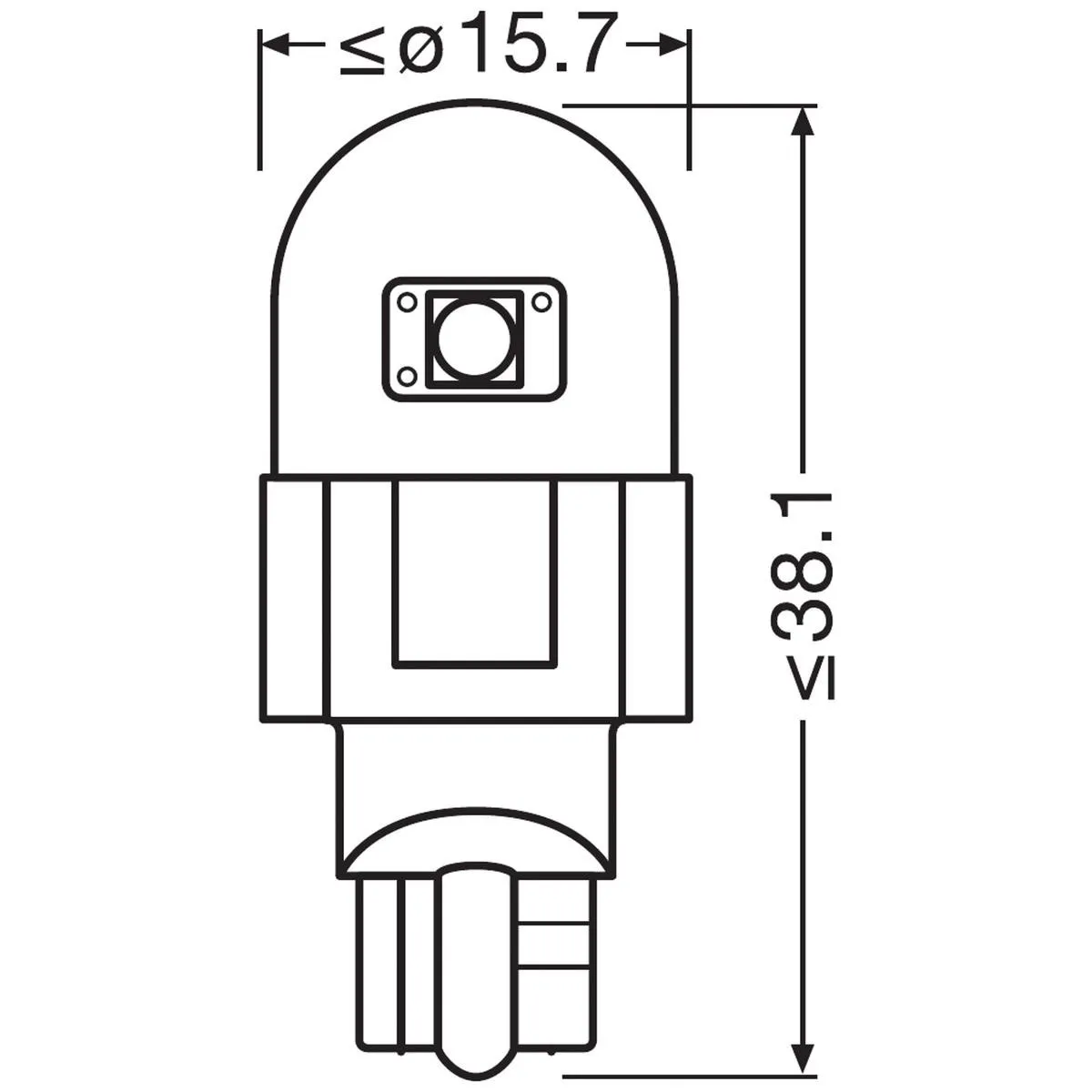 Imagine produs: Bec W16W 12V 2,1W W2,1x9,5d 6000K LEDriving SL LED OSRAM (921DWP-02B)