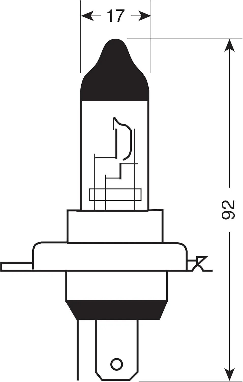 Imagine produs: Bec H4 12V 60/55W P43t Halogen ORIGINAL SPECIAL OSRAM (94193)