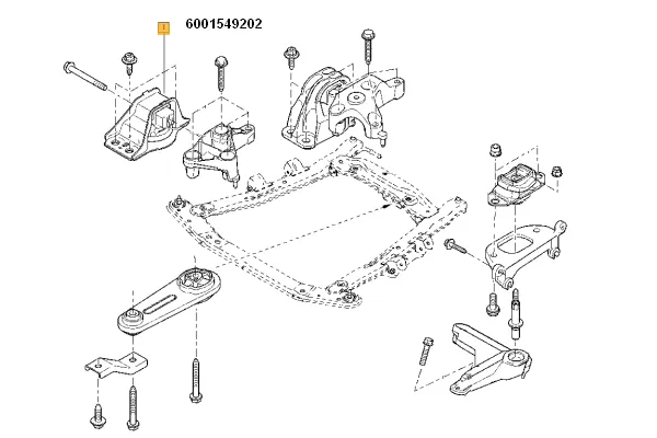 Imagine produs: Suport motor RENAULT (OE23575321 6001549202 )