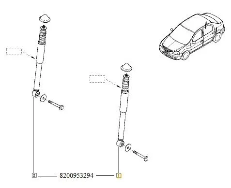 Imagine produs: Amortizor cu gaz puntea spate bitubular AL-KO (103243)