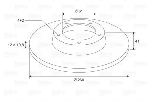 Imagine produs: Disc frana VALEO (186802)