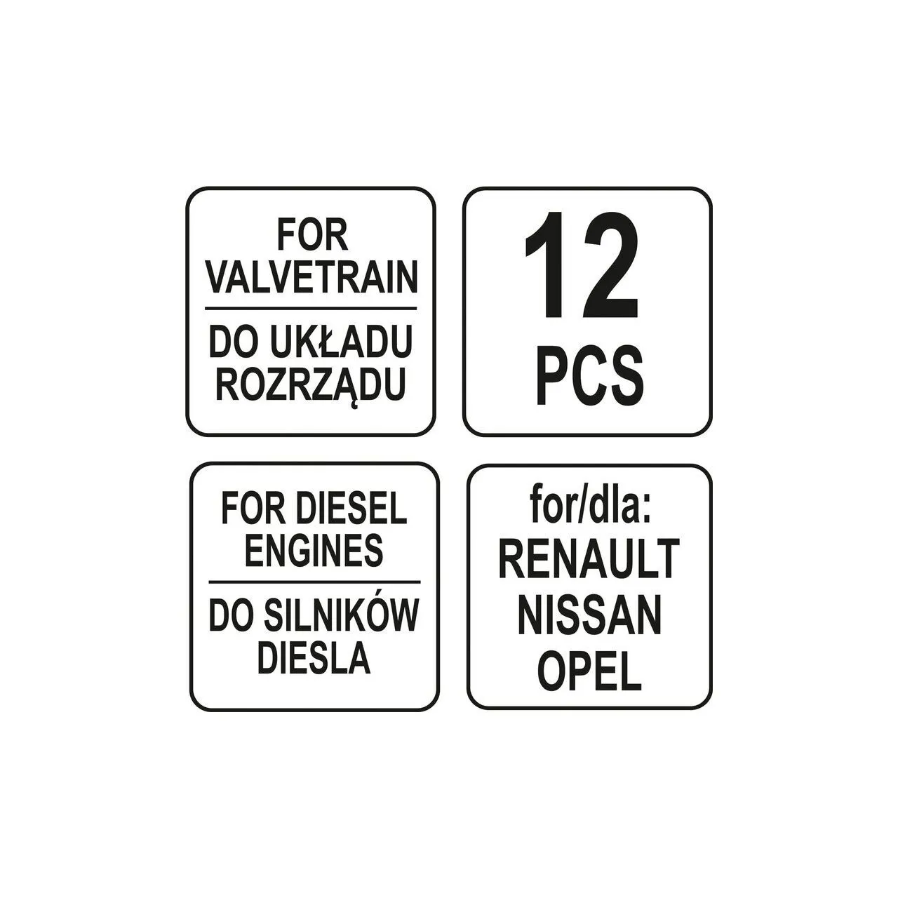 Imagine produs: Set blocare distributie 12 buc YATO (YT-06006)